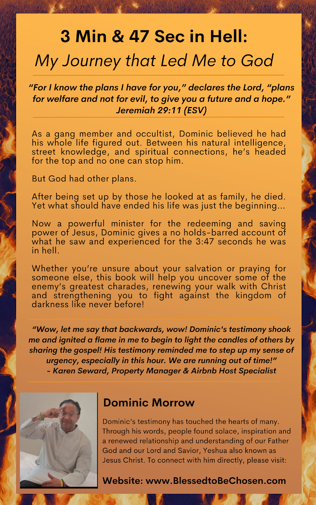 Dominic Morrow Book "3 MIN & 47 SEC IN HELL"